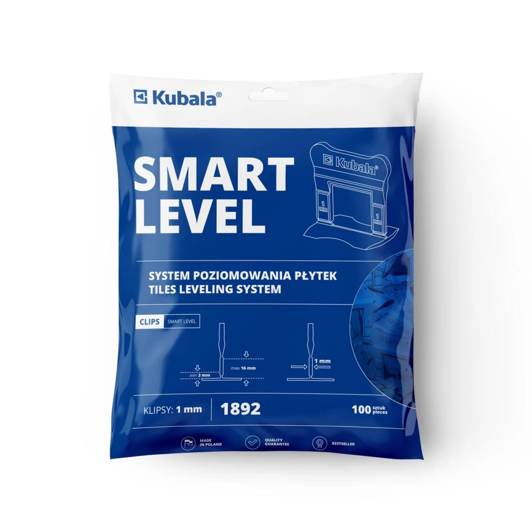 KUBALA SMART LEVEL klipsy 1,0mm 100szt. op