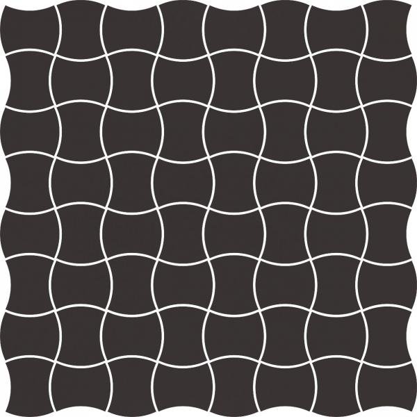 PARADYZ PAR modernizm nero mozaika prasowana k36x44 308.6x308 mm Opak. 12 g1 szt