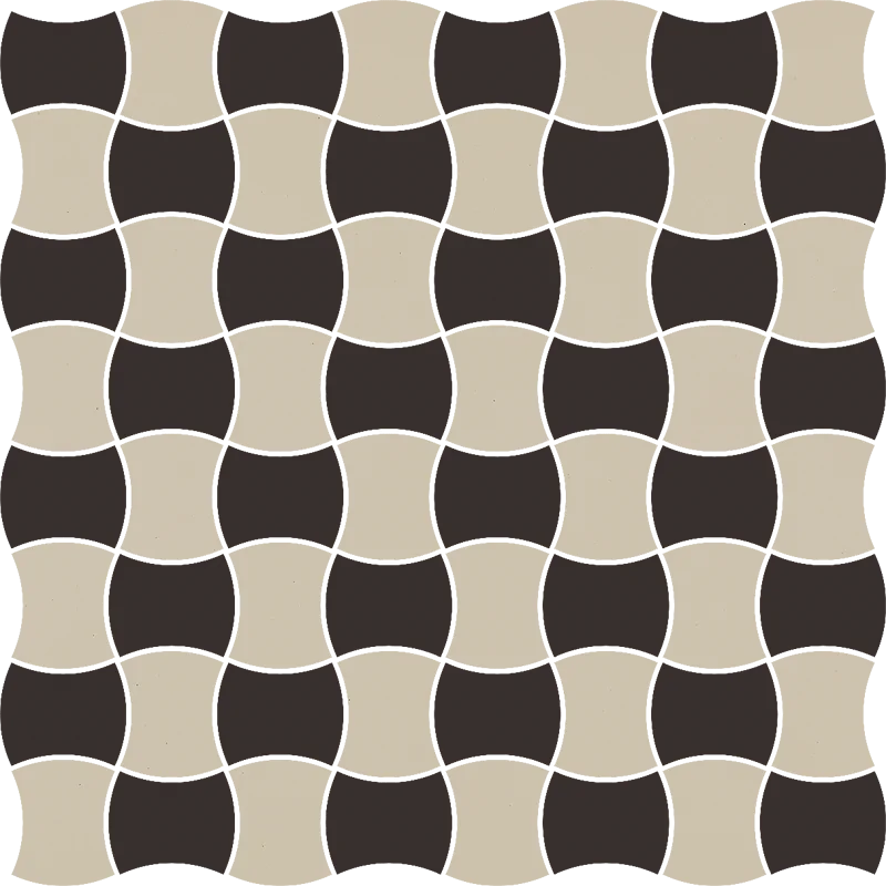 PARADYZ PAR modernizm nero mozaika prasowana k36x44 mix c 308.6x308 mm Opak. 12 g1 szt